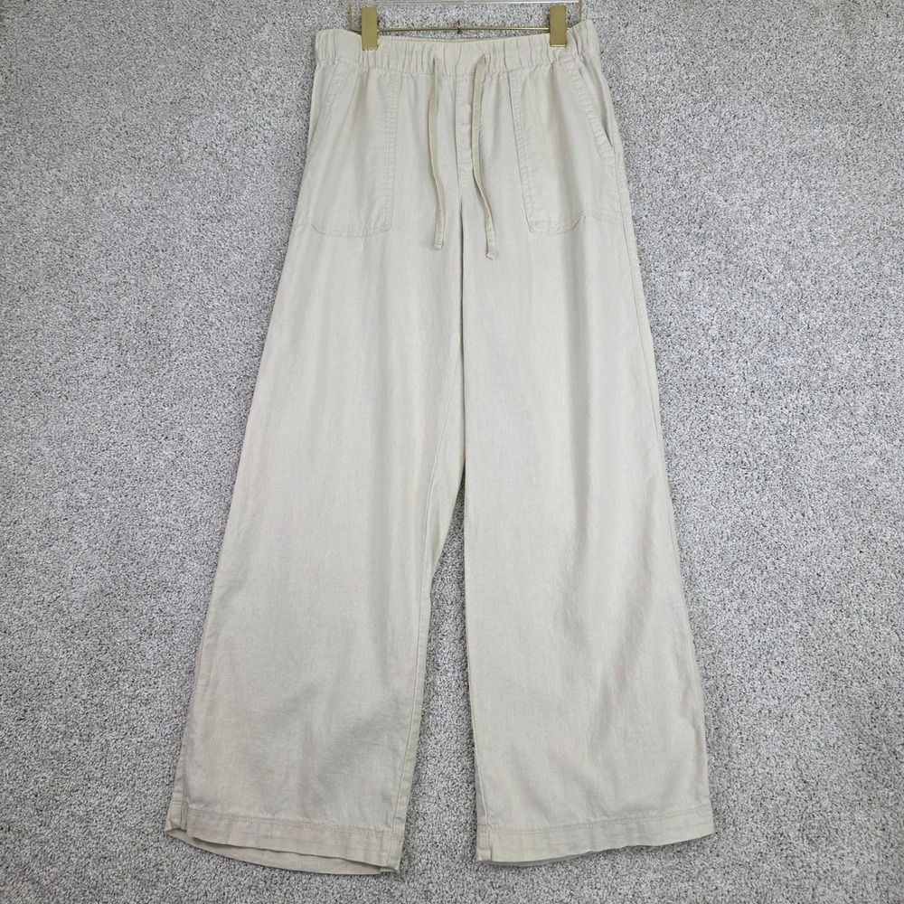 GAP Cream Wide Leg Drawstring Pants